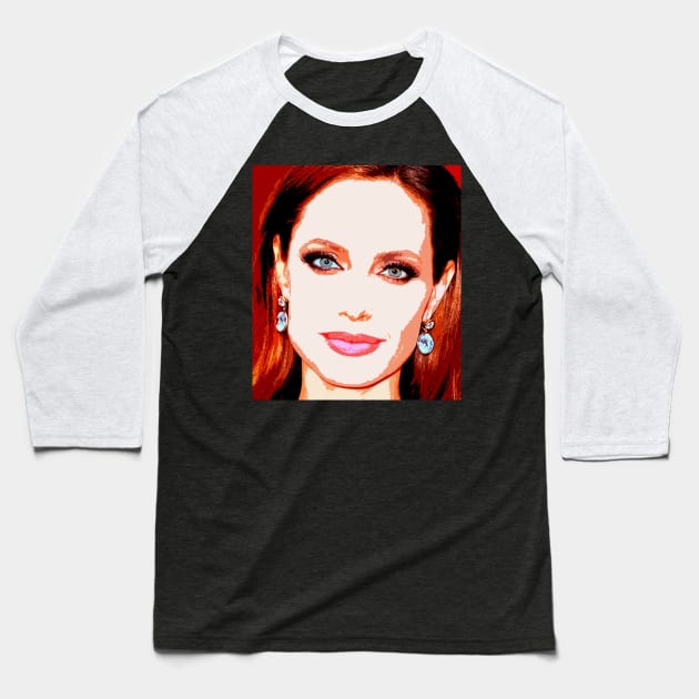 angelina jolie Baseball T-Shirt by oryan80